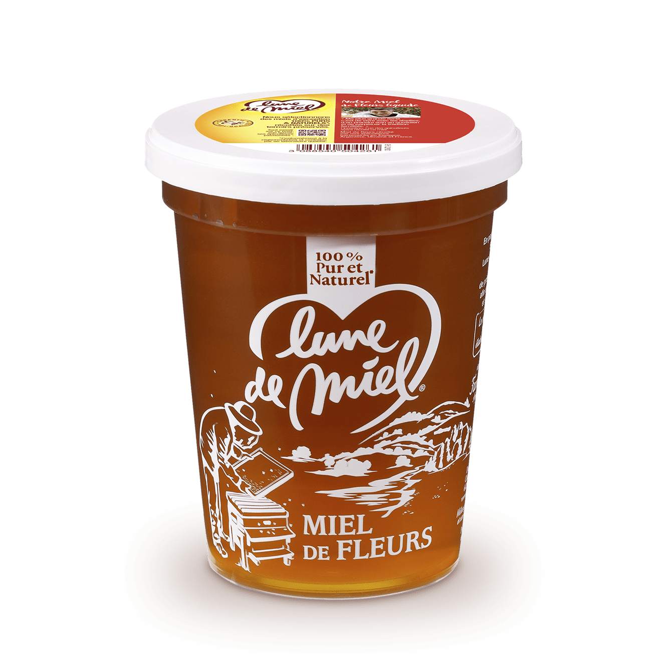 Miel Liquide Lune de Miel - Mini pot en verre de miel d'Acacia - 48 x 25 gr